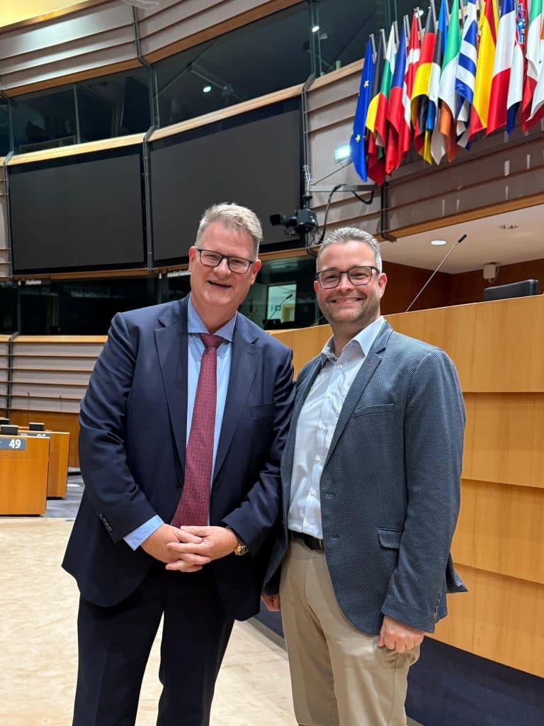 Torsten Welling MdL im Austausch mit Europaabgeordnetem Ralf Seekatz in Brüssel