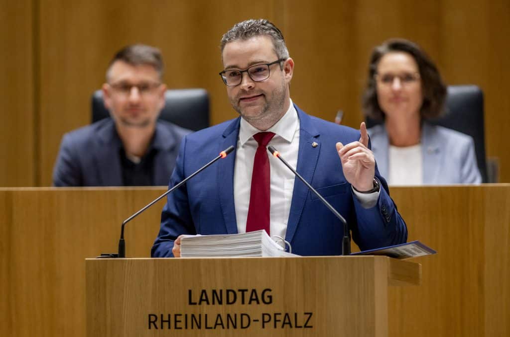 Torsten Welling Landtagsabgeordneter der CDU-Landtagsfraktion, aufgenommen während einer Debatte im Landtag in Mainz
Foto: Torsten Silz